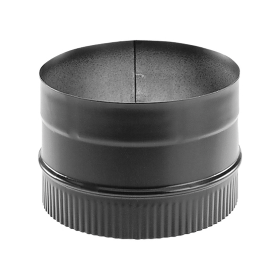 DuraVent DuraBlack 6" Diameter Black 22 Gauge Stove Adapter | 6DBK-ADW