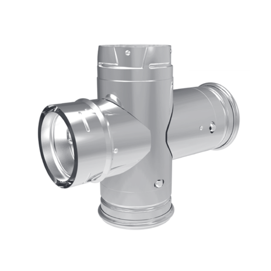 DuraVent Pellet Vent Pro Double Tee w/Clean-Out Tee Cap | 3PVP-DBT1