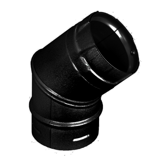 DuraVent Pellet Vent Pro 45 Degree Elbow (black) | 4PVP-E45B