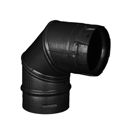 DuraVent Pellet Vent Pro 90 Degree Elbow (black) | 3PVP-E90B