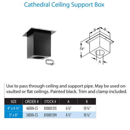 DuraVent DirectVent Pro Cathedral Ceiling Support Box | 58DVA-CS