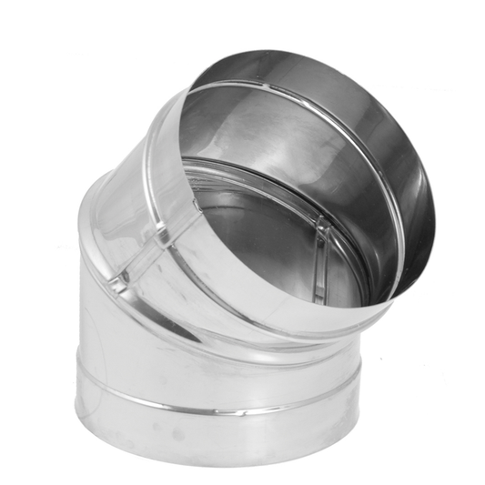 DuraVent DuraBlack 8" Diameter SS 45 Degree Black Elbow | 8DBK-E45SS