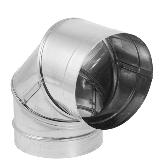 DuraVent DB 8" Diameter SS 90 Degree Black Elbow | 8DBK-E90SS