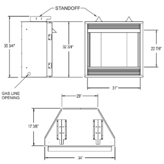 Empire Vail Premium 32 Vent Free Gas Fireplace - VFP32BP
