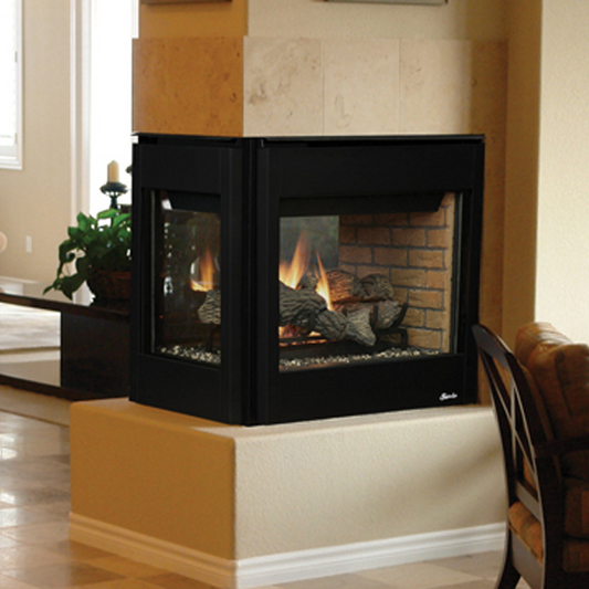 Superior 35 Inch DV Traditional Peninsula Gas Fireplace | DRT35PF