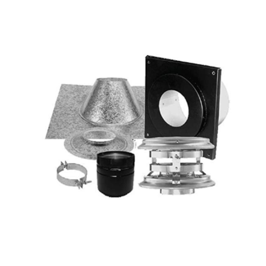 DuraVent Pellet Vent Pro 4 Inch  Vertical Kit - Flat Ceiling - 4PVP-KVA
