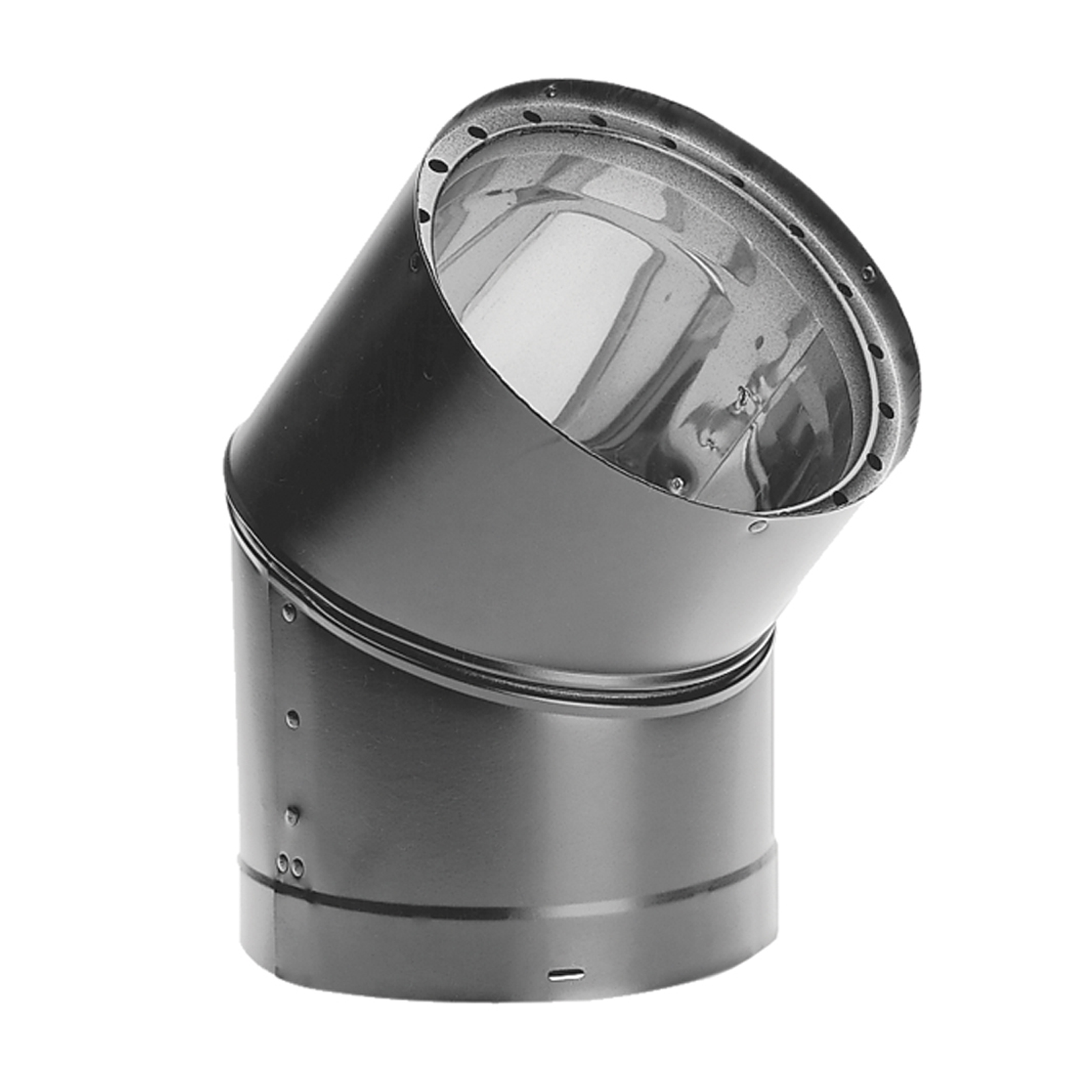DuraVent DVL 6" Diameter Double Wall Black 45 Degree Elbow | 6DVL-E45