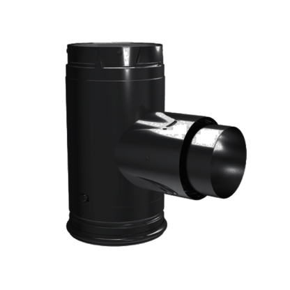 DuraVent PVP Adapter Tee w/Clean-Out Tee Cap | 3PVP-TADB1