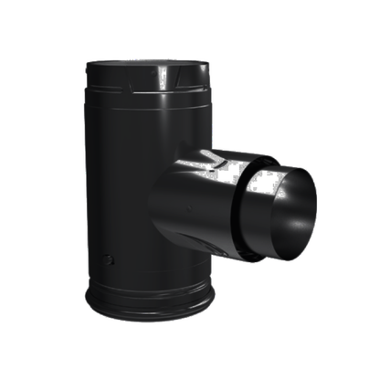 DuraVent PVP 4" diameter w /3" Adapter Branch (Black) | 3PVP-TADX4B1