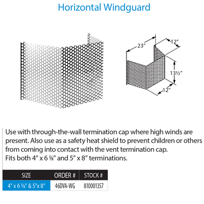 DuraVent DirectVent Pro Horizontal Wind Guard | 46DVA-WG