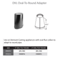 DuraVent DVL 6" Diameter Oval-to-Round Adapter | 6DVL-ORAD