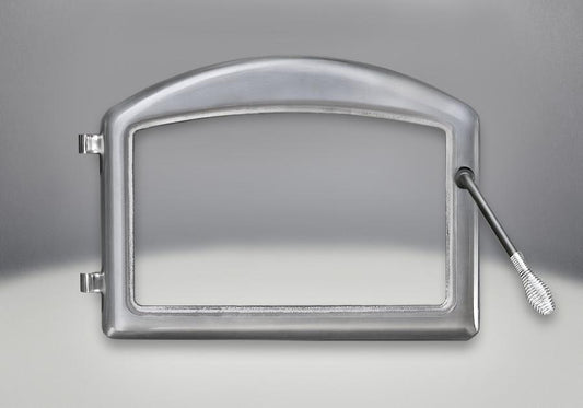 Napoleon Satin Chrome Plated Cast Iron with Arch Stove Door | H222-SS