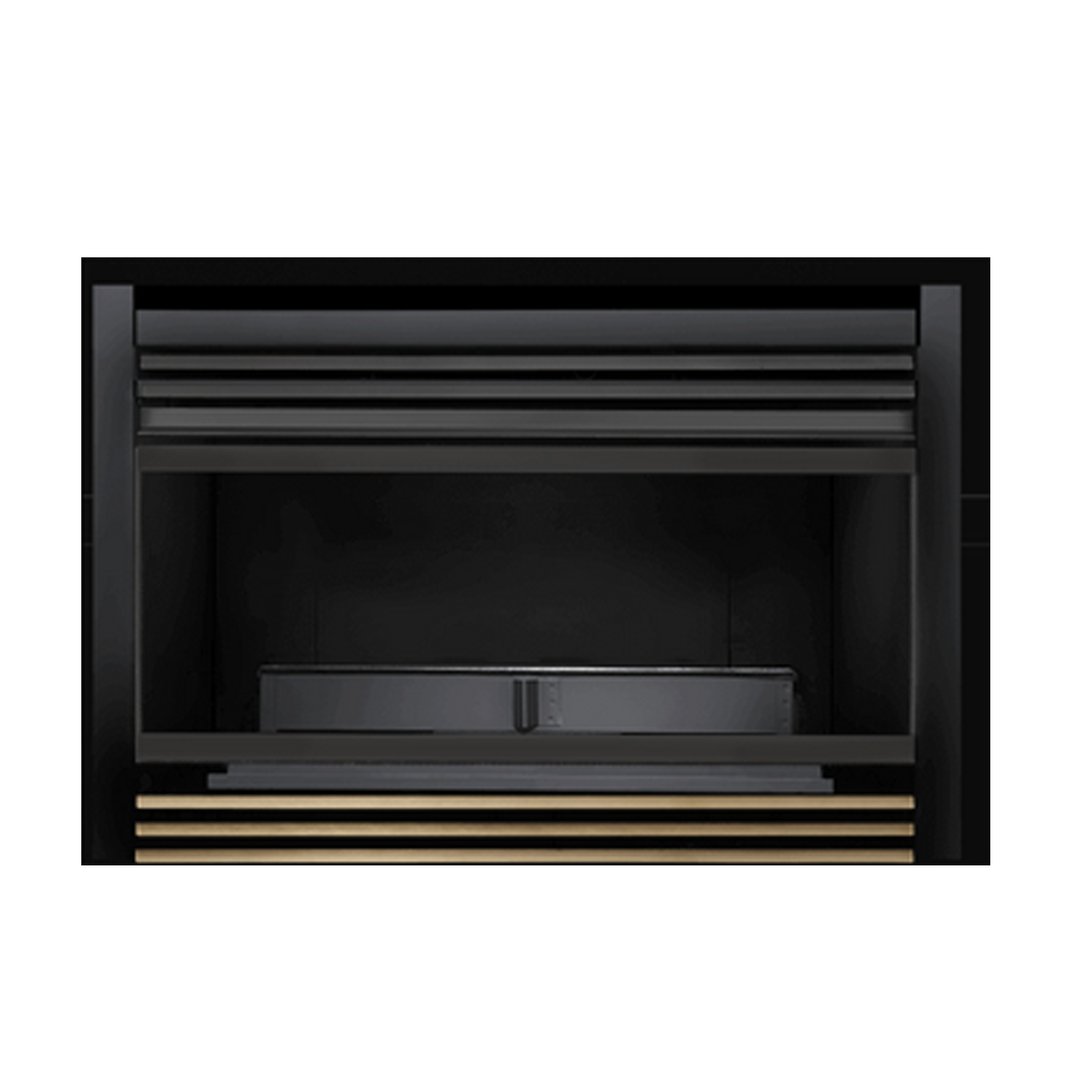 Napoleon Black Upper and Antique Brass Lower Louvres - GI-1LAB