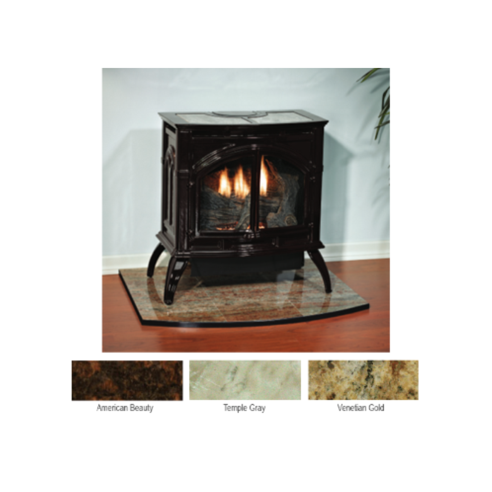 Empire American Beauty Stone Inlay for Cast Iron Stove Series - CIFS12A