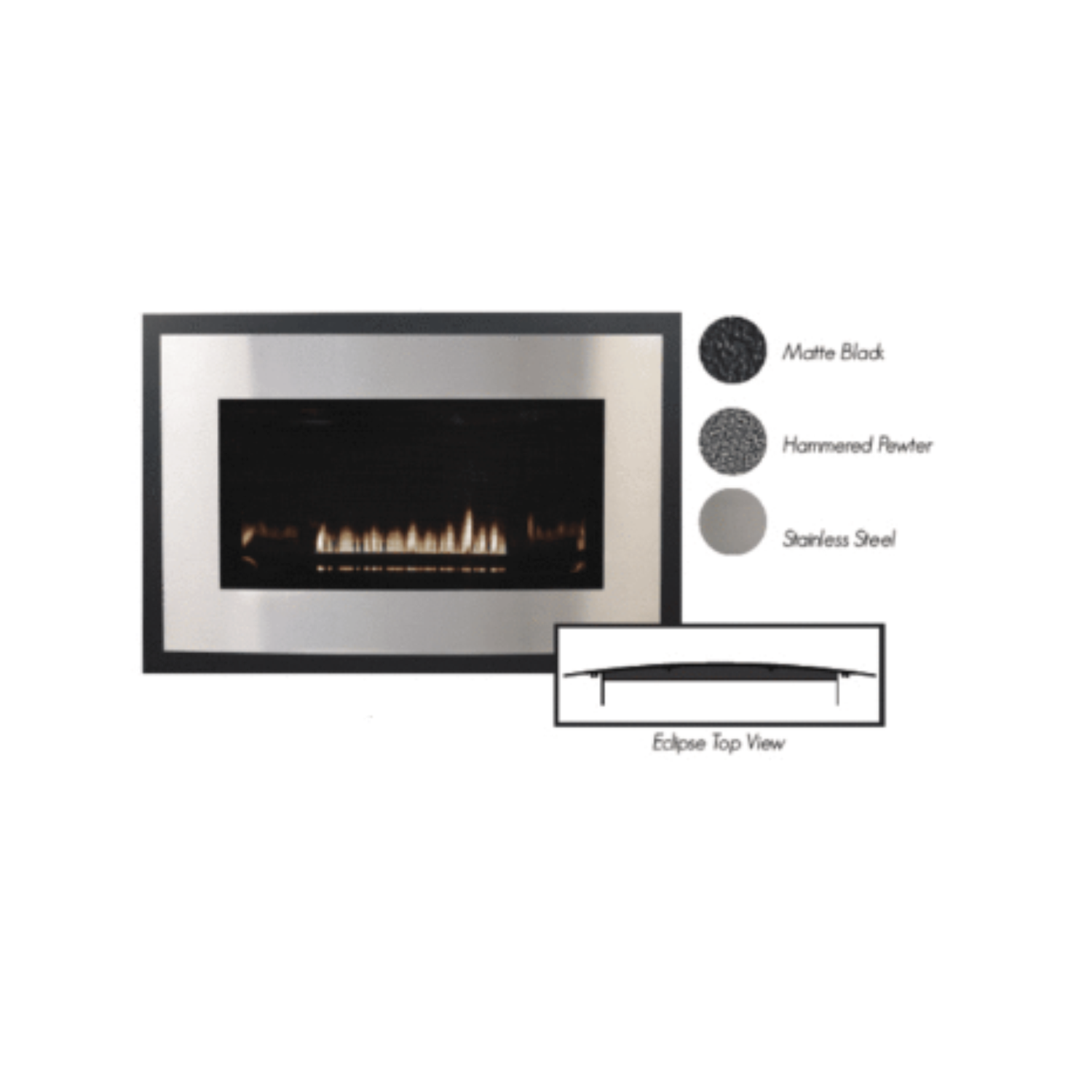 Empire Hammered Pewter Eclipse Front with Barrier - DFB33RHP