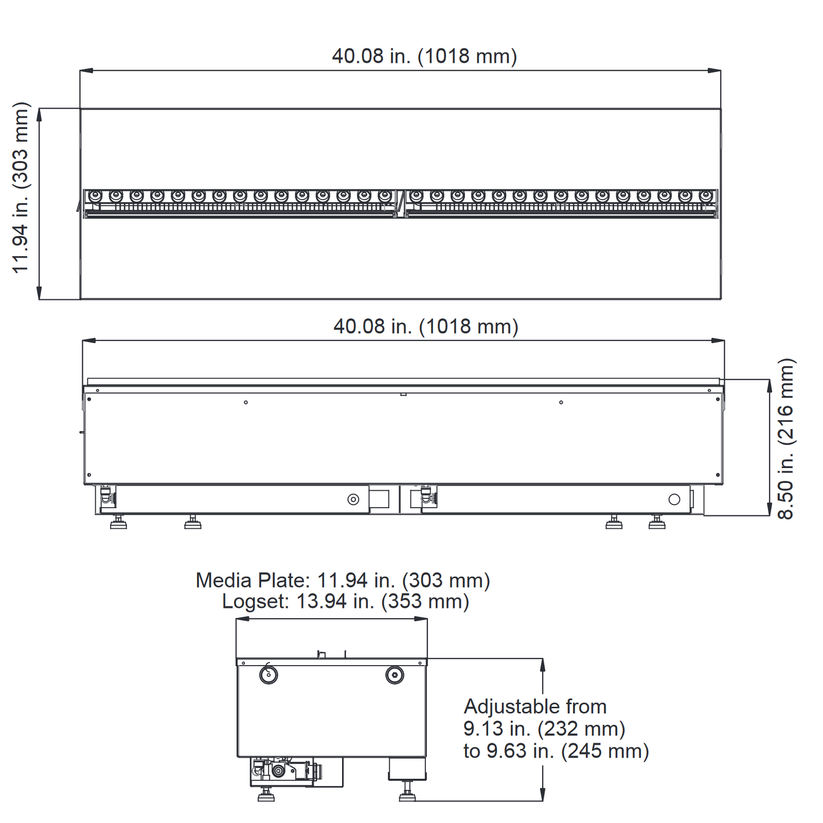 Dimplex OptiMyst Pro 1000 Built In Electric Fireplace CDFI1000PRO