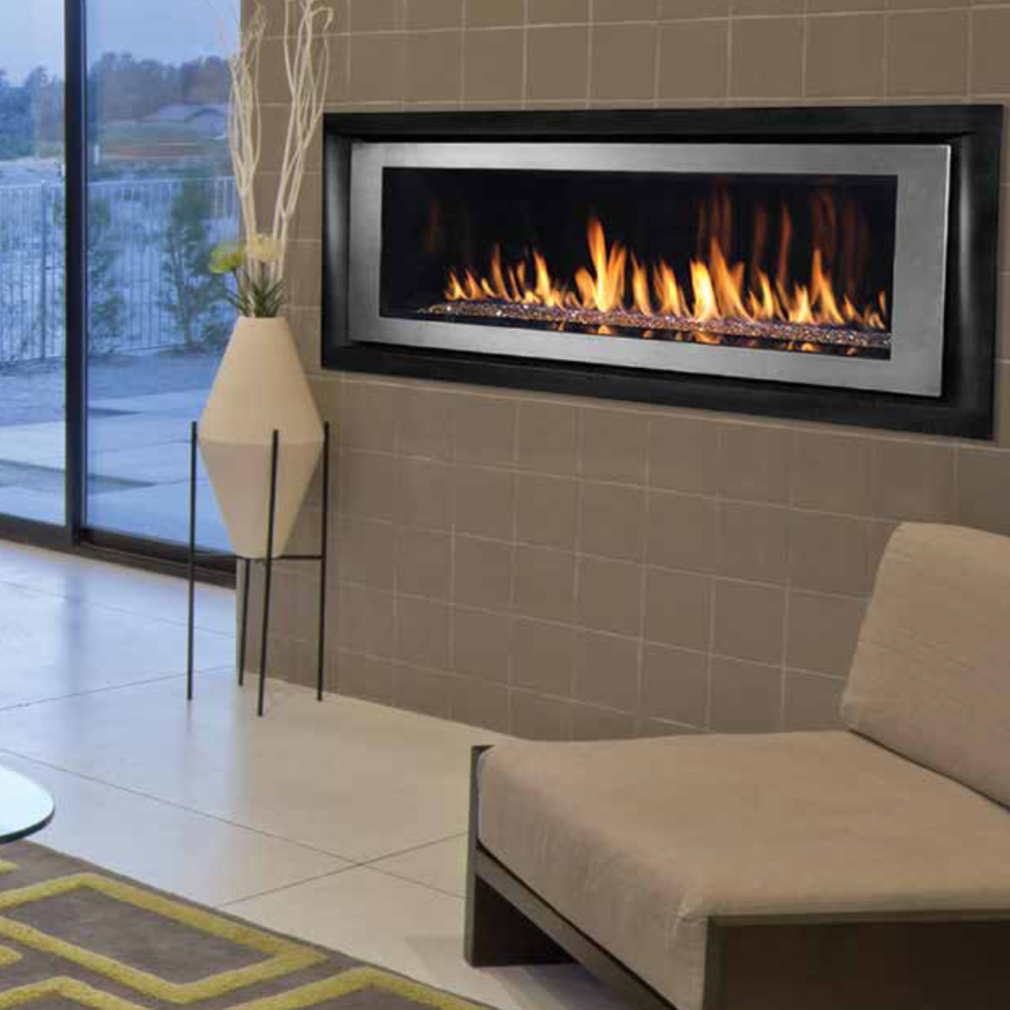 Superior 42 Inch DV Contemporary Linear Gas Fireplace | DRL6542