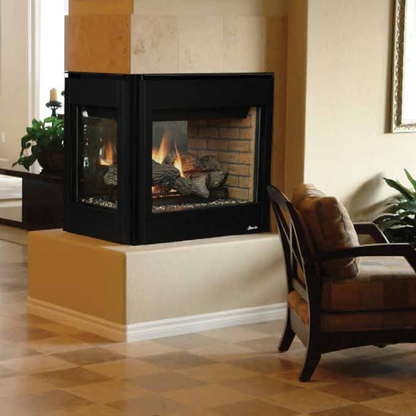Superior 40 Inch DV Traditional Peninsula Gas Fireplace | DRT40PF