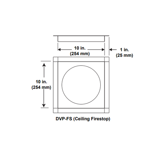 Majestic DVP Ceiling Firestop Venting Component | DVP-FS