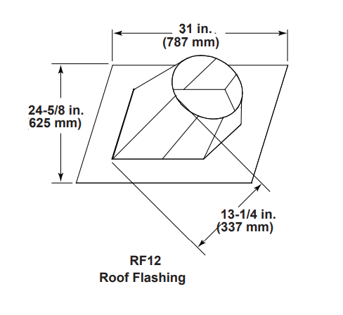 Majestic DVP 5"x 8" Direct Vent High Pitch Roof 7/12-12/12 | DVPRF12