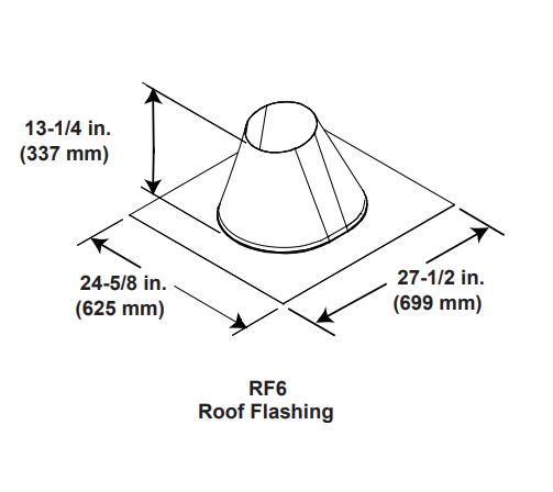 Majestic DVP Low Pitch Roof Flashing 0/12-6/12 Venting | DVP-RF6