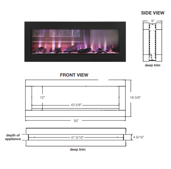 Napoleon CLEARion Stainless Steel 50 See-Thru In-Wall | NEFBD50H-SS