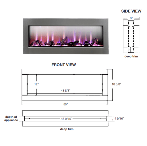 Napoleon CLEARion Stainless Steel 50 See-Thru In-Wall | NEFBD50H-SS