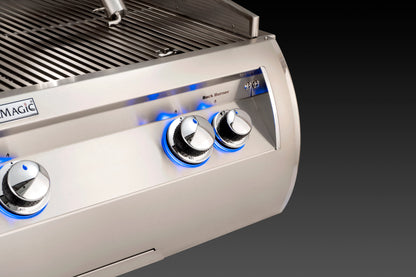 Firemagic 36 Inch Echelon Series Portable Grill with Digital Thermometer and Flush Mounted Single Side Burner | E790s-8E1N-62 | 