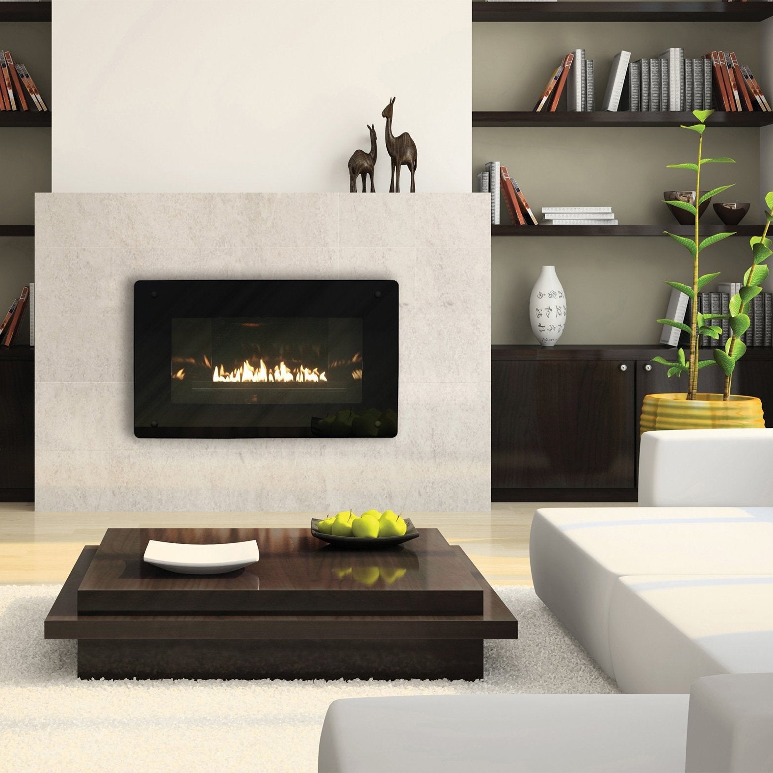 Empire Loft Vent Free Large Linear Gas Fireplace | VFL28IN