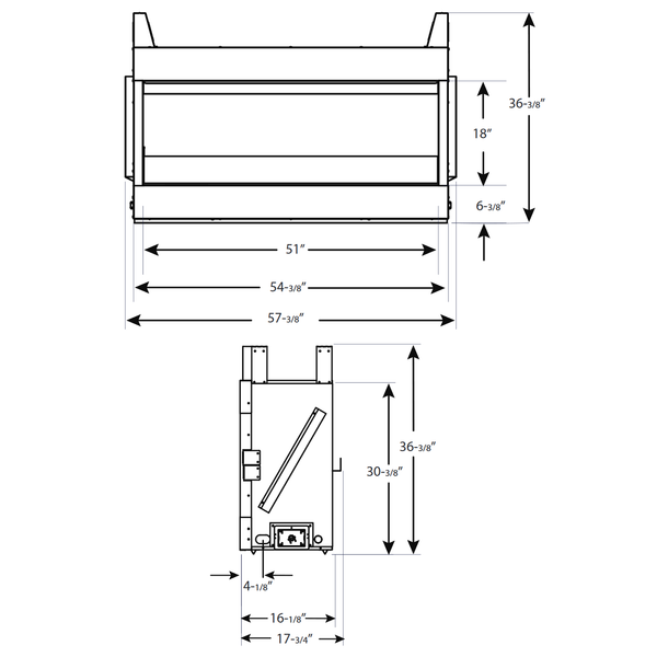Majestic Lanai Linear Outdoor Gas Fireplace ODLANAIG51 North