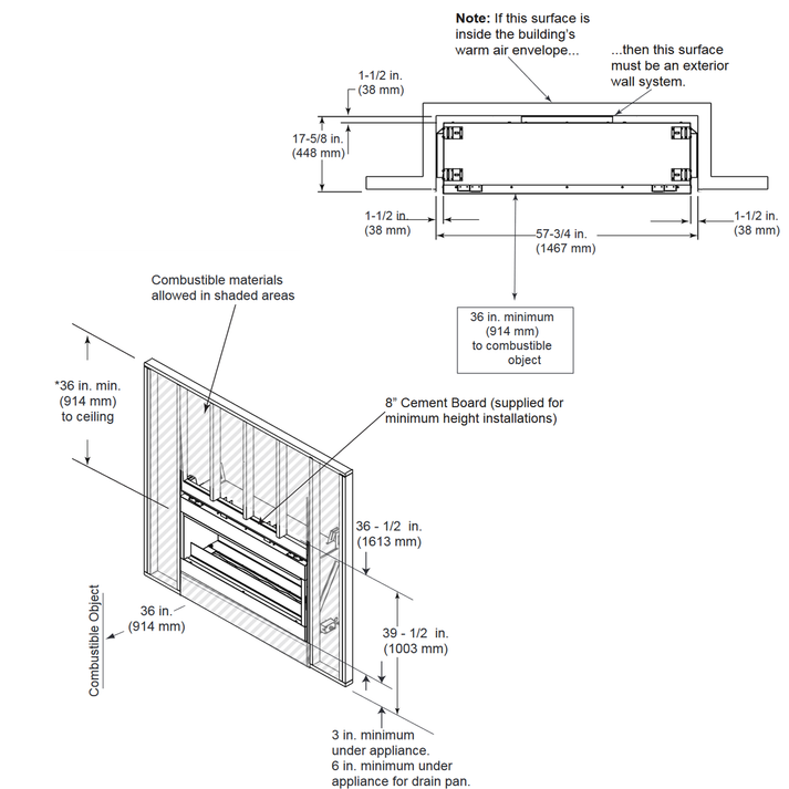 Majestic Lanai Linear Outdoor Gas Fireplace ODLANAIG51 North