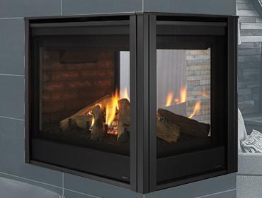 Majestic Black Peninsula end panel Firescreen Front - FSPREP36BK