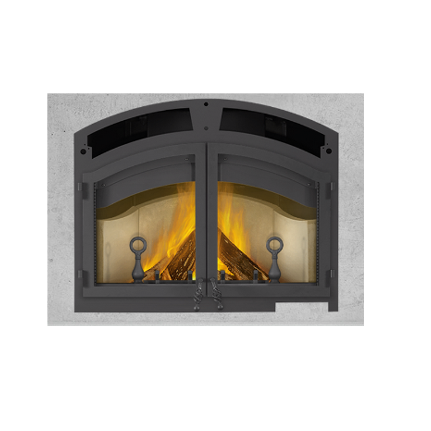 Napoleon Arched Black Double Doors - H335-1K