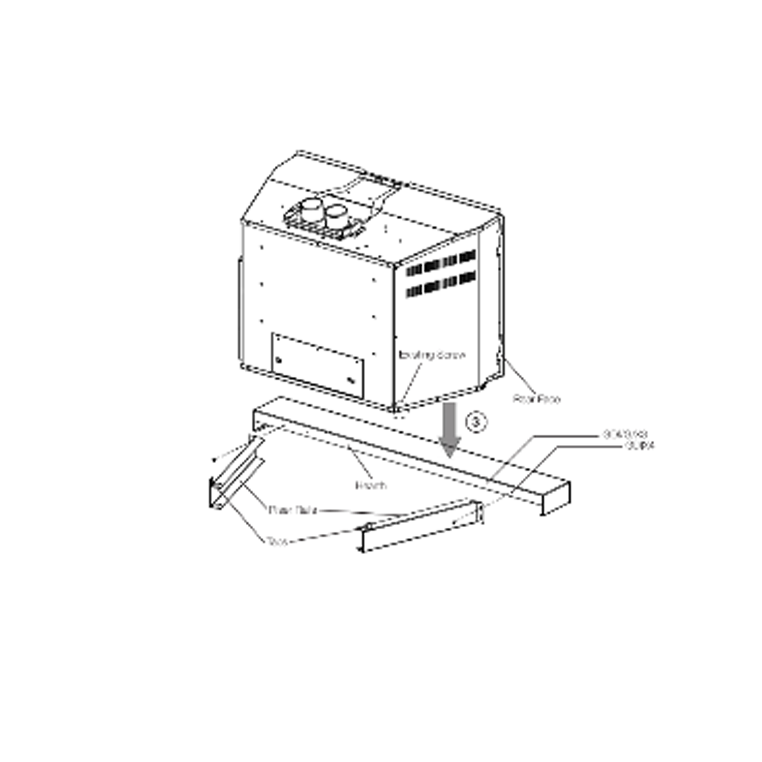 Napoleon Riser Box - 3 Inch  H x 48 Inch  W - GI-RB3