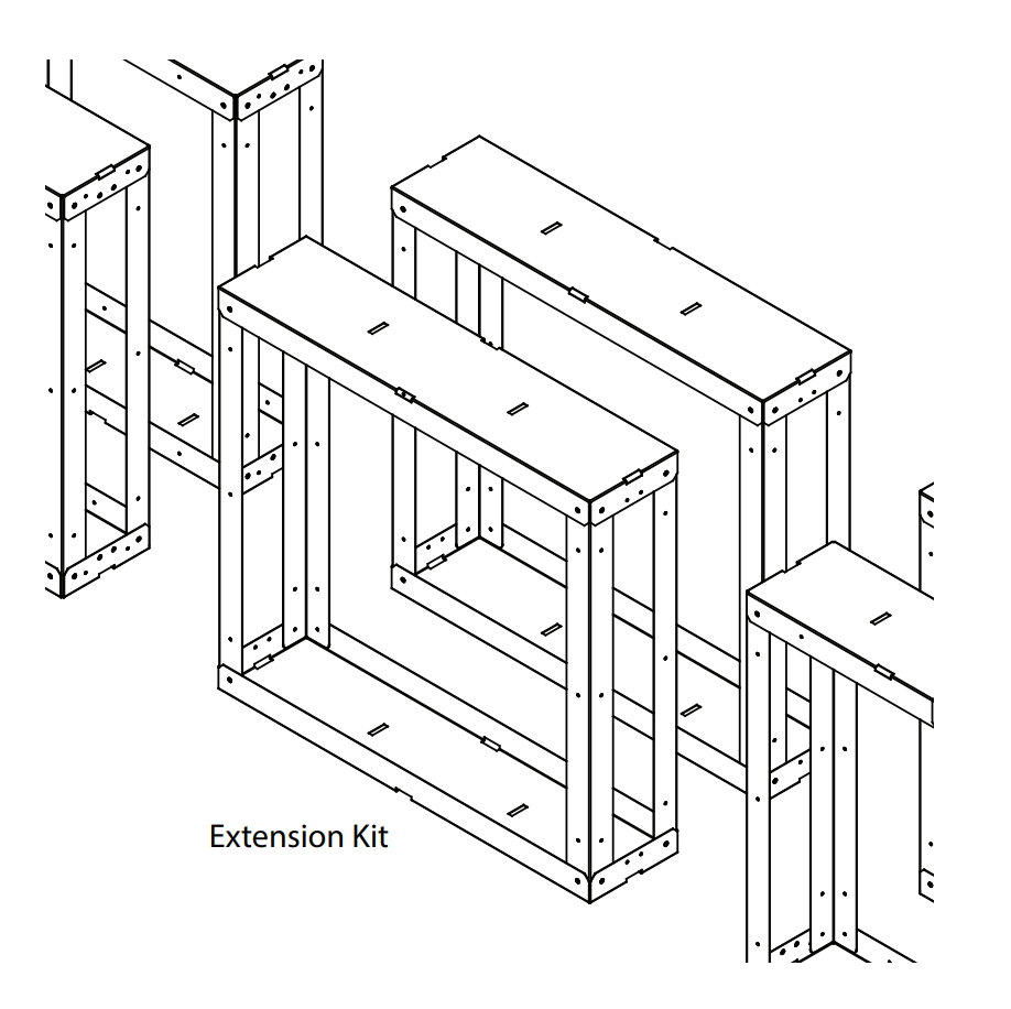 Majestic Plaza Fire Pit Framing Extension Kit | FK-ODPLAZA-L24E |