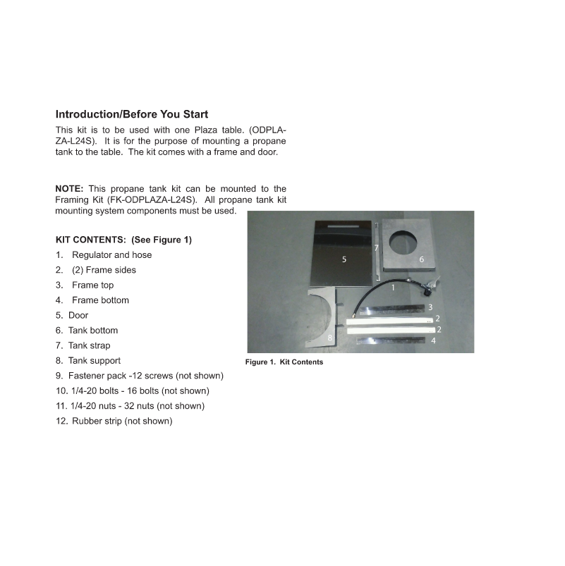 Majestic Plaza Propane Tank Kit - LPTK-ODPLAZA-L