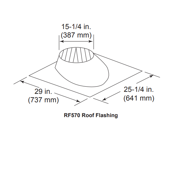 Majestic SL1100 Flat to 6/12 Pitch Roof Flashing | RF570
