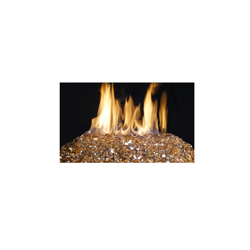 Realfyre Copper‚ Reflective 1/4 Inch  Crushed Fire Glass 10 lbs | GL10JQR |
