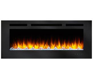 SimpliFire Allusion 48 Wall Mounted Electric Fireplace | SF-ALL48-BK