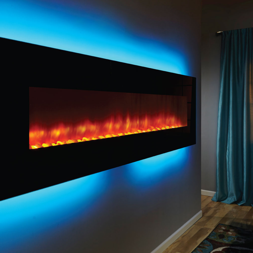 Monessen SimpliFire 94" Wall-Mount Electric Fireplace | SF-WM94-BK