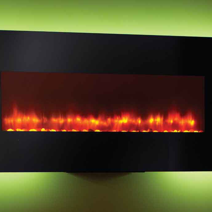 Monessen SimpliFire 94" Wall-Mount Electric Fireplace | SF-WM94-BK