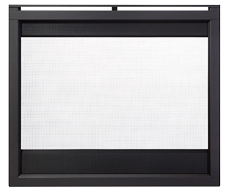 Majestic Black Firescreen Front | FS-TWI-BK