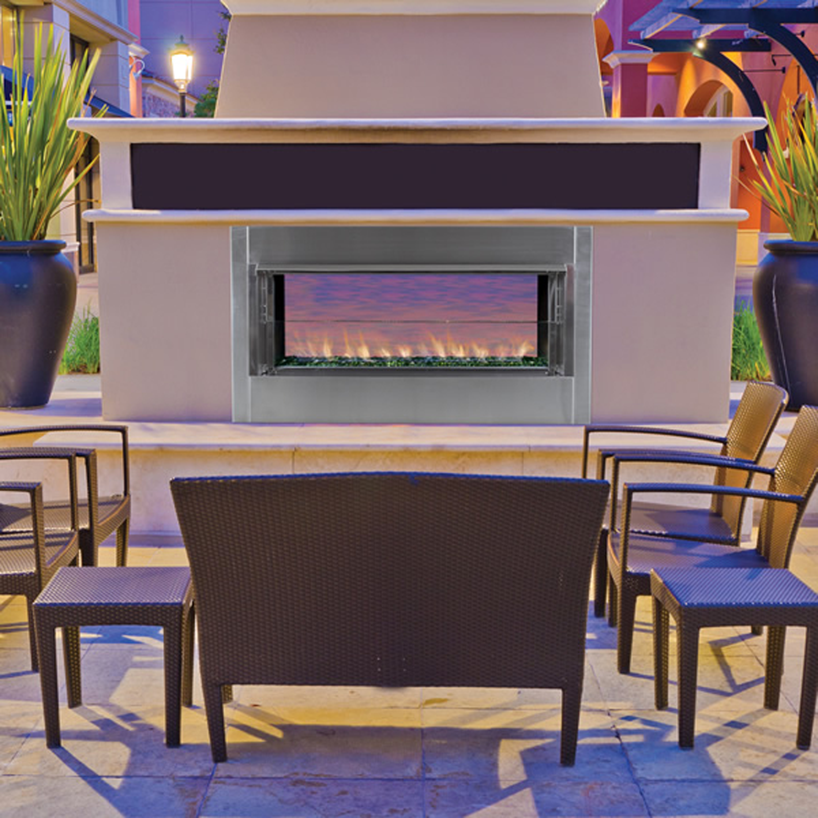 Superior 43 Inch Linear Vent Free Outdoor Gas Fireplace | VRE4543