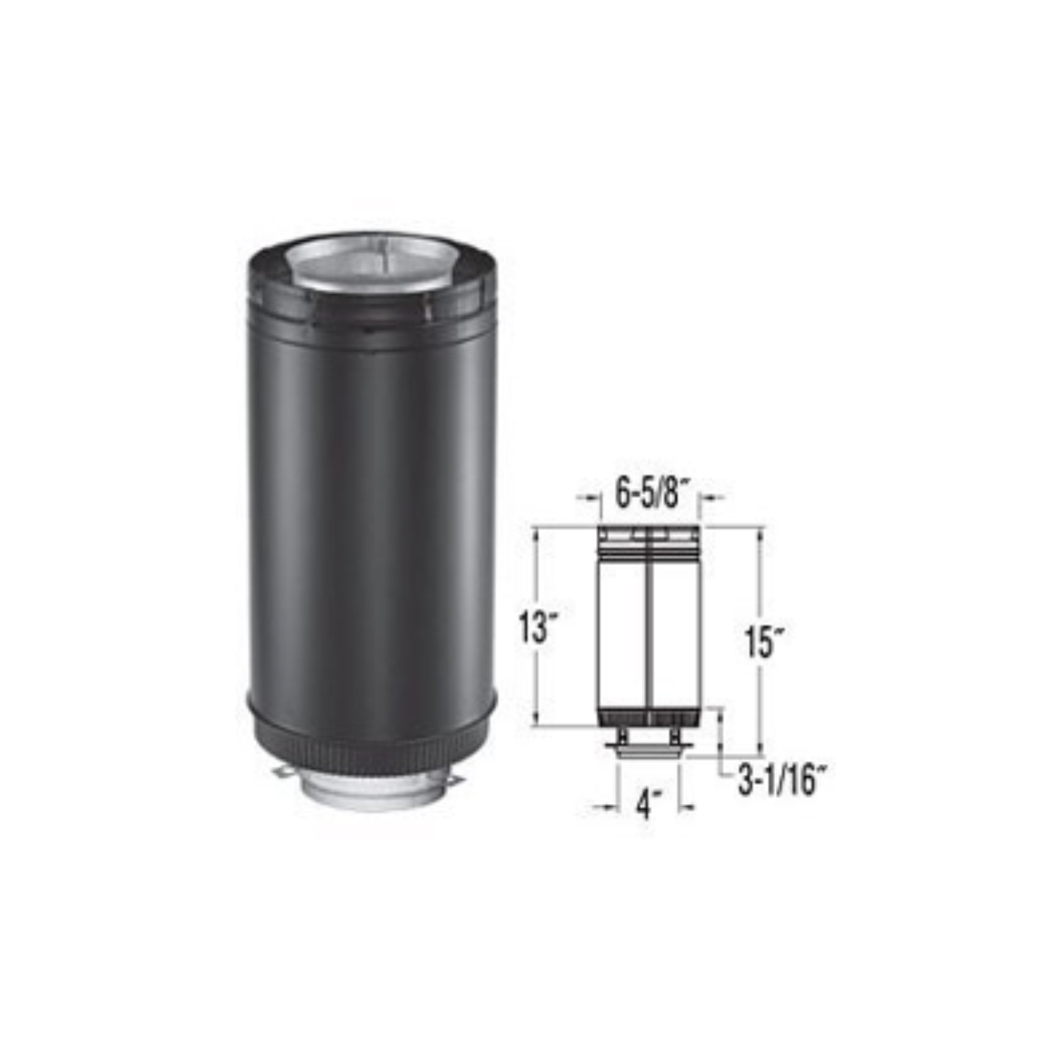 DuraVent DirectVent Pro Adapter for Oxford Gas Stove Direct Vent Pipe For Gas Fireplaces & Gas Stoves - DV-46DVA-ADP