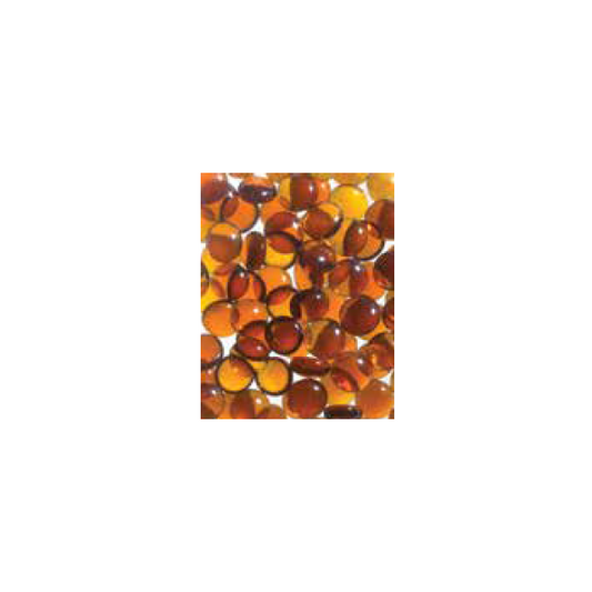 Superior Amber Smooth Glass Pebbles - 6lb Bag | GP43A