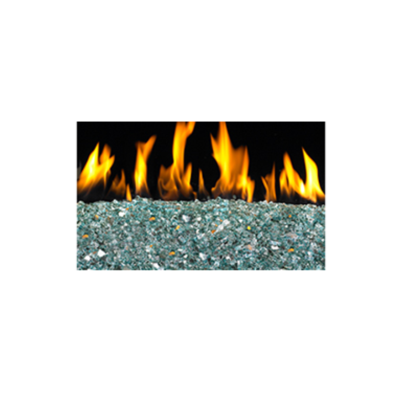 Realfyre Azuria Reflective‚ 1/4 Inch  Crushed Fire Glass 10 lbs - GL10FR
