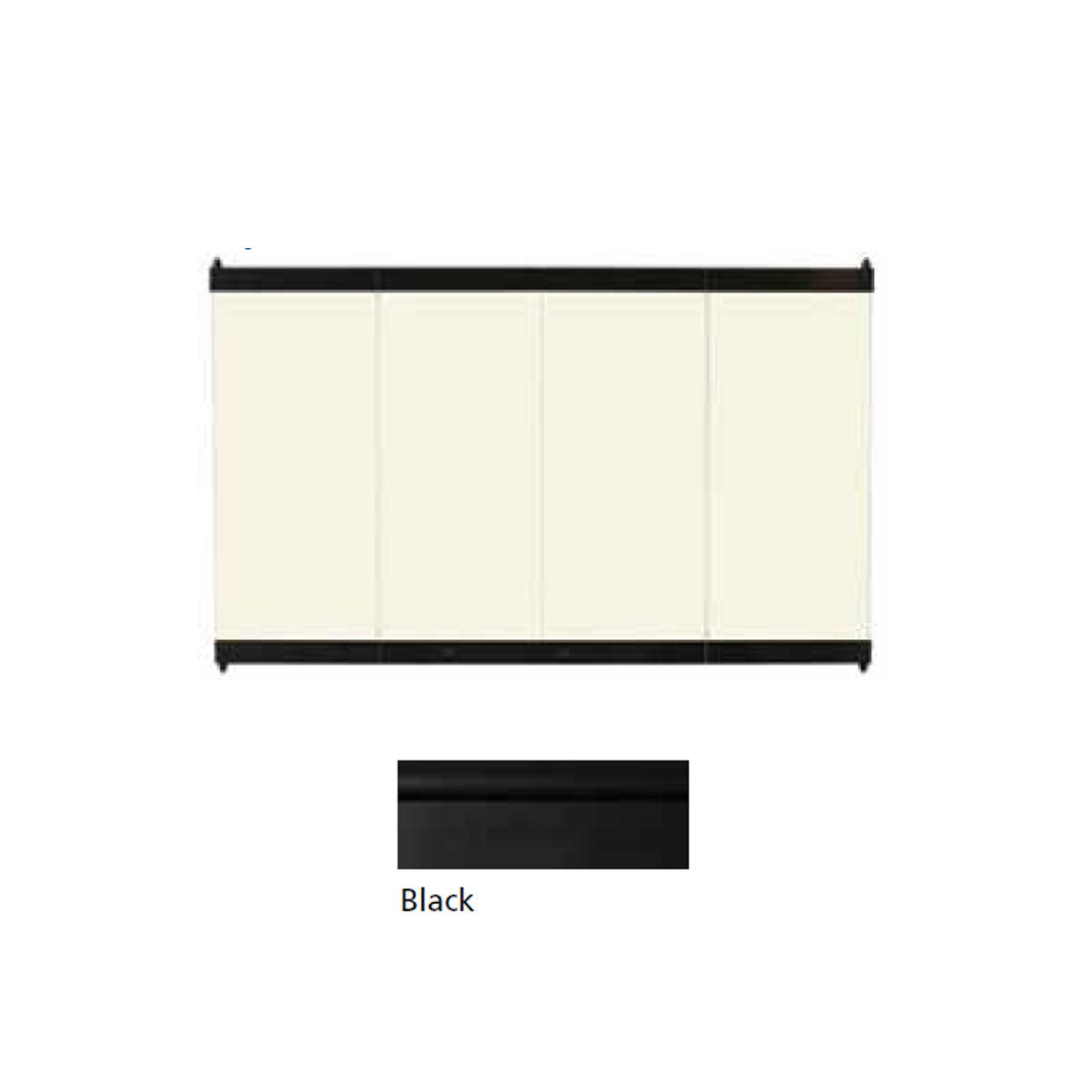Superior Black on Bronze Tinted Glass Enclosure Panel | GEP-36BL
