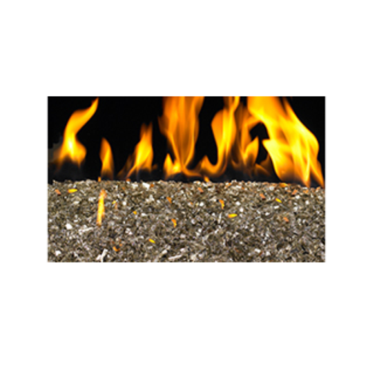 Realfyre Bronze‚ Reflective 1/4 Inch  Crushed Fire Glass 10 lbs - GL10ZR