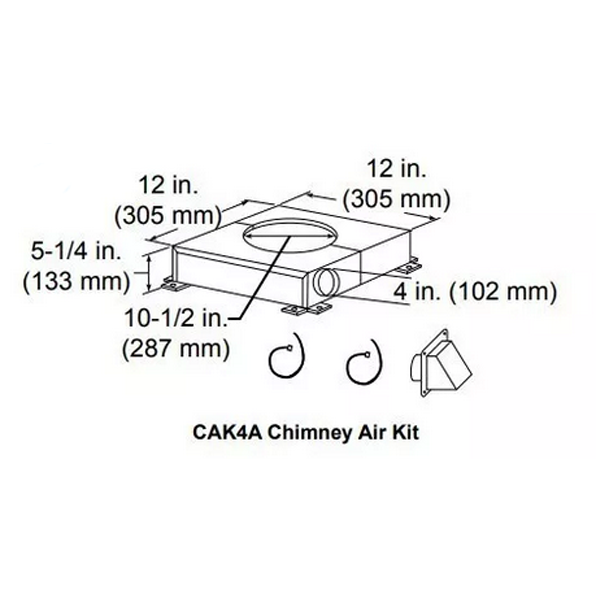Majestic Chimney air kit Venting Component | CAK4A
