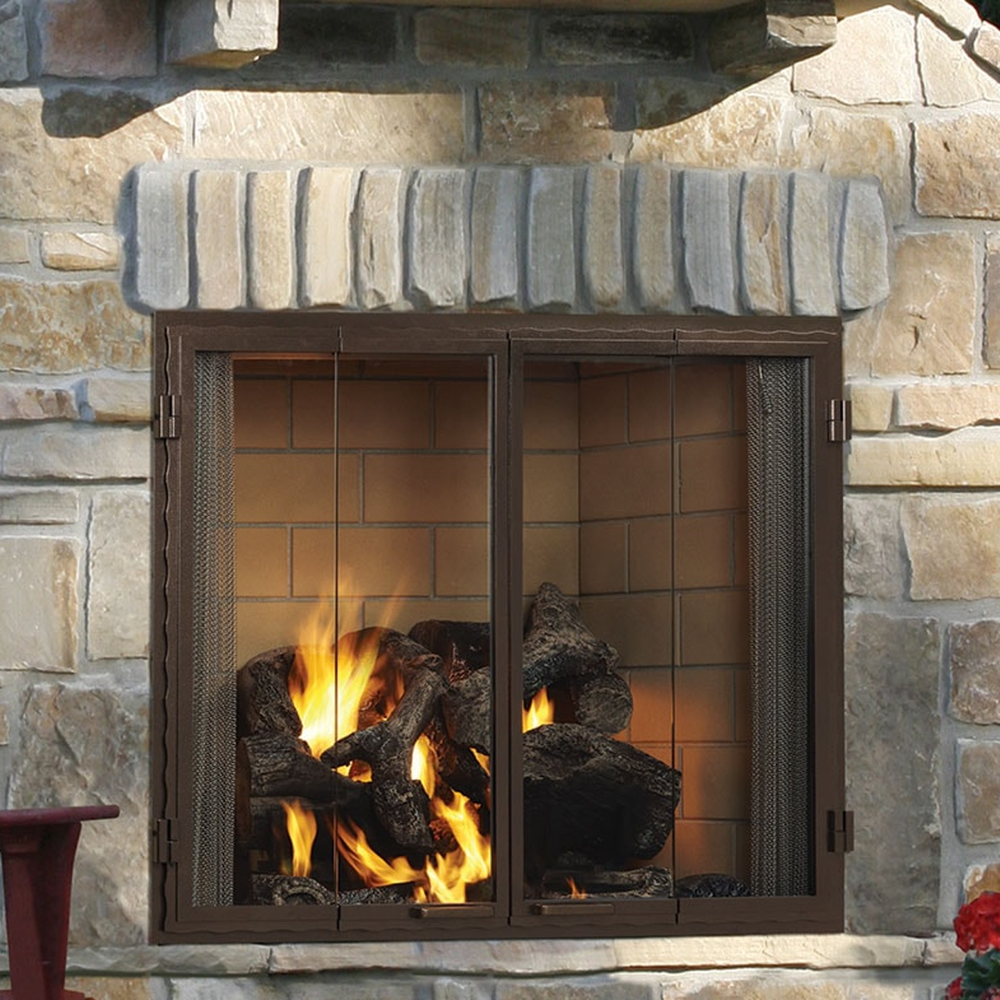 Majestic Castlewood 42" Outdoor Wood Fireplace | ODCASTLEWD-42